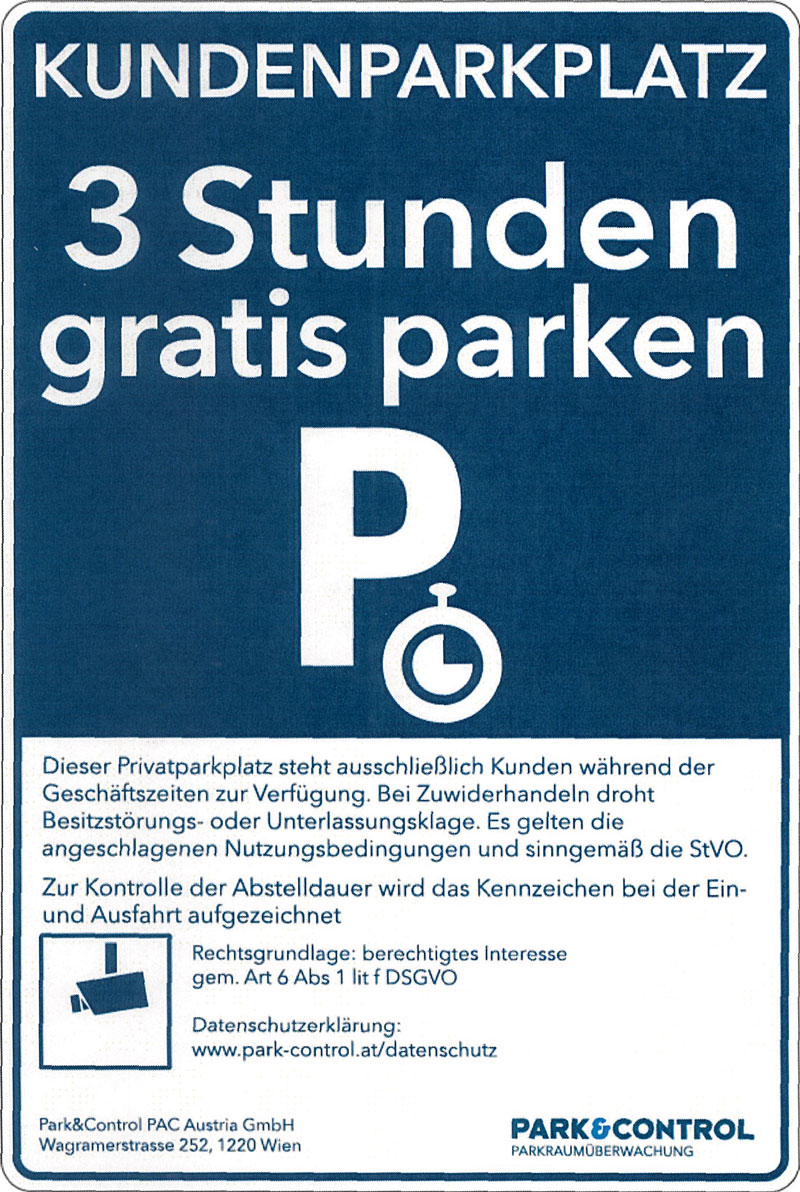 Parkplatz-Info